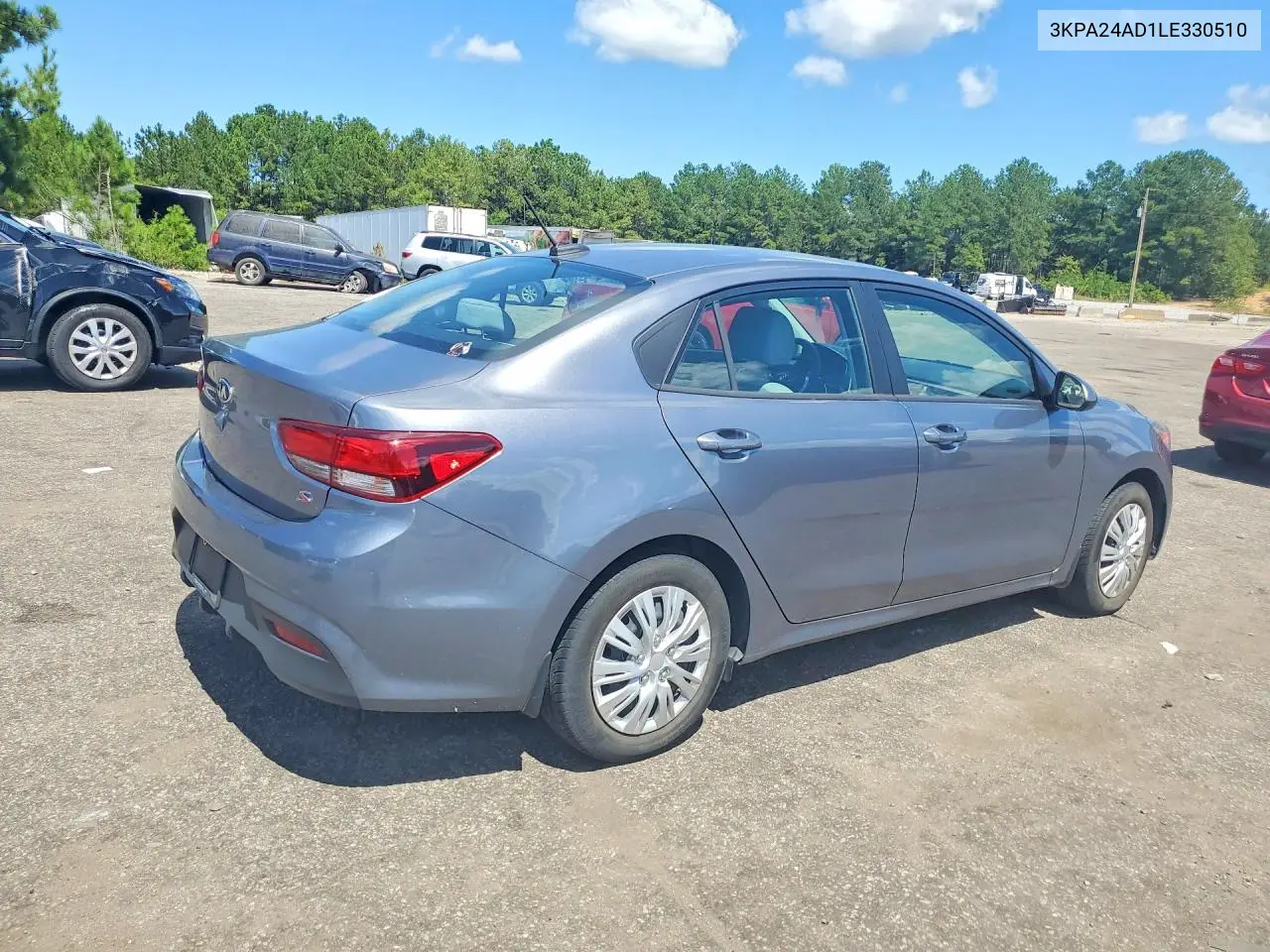 2020 KIA RIO VIN 3KPA24AD1LE330510 — фото 3