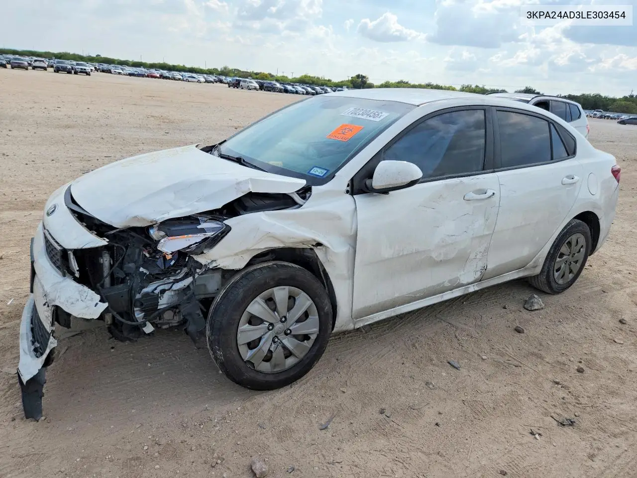 KIA RIO 2020, VIN 3KPA24AD3LE303454