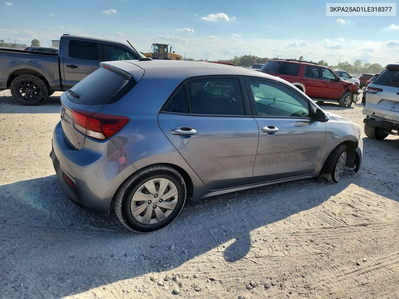 2020 KIA RIO VIN 3KPA25AD1LE318377 — фото 3