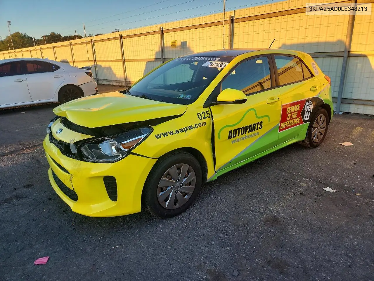 KIA RIO 2020, VIN 3KPA25AD0LE348213
