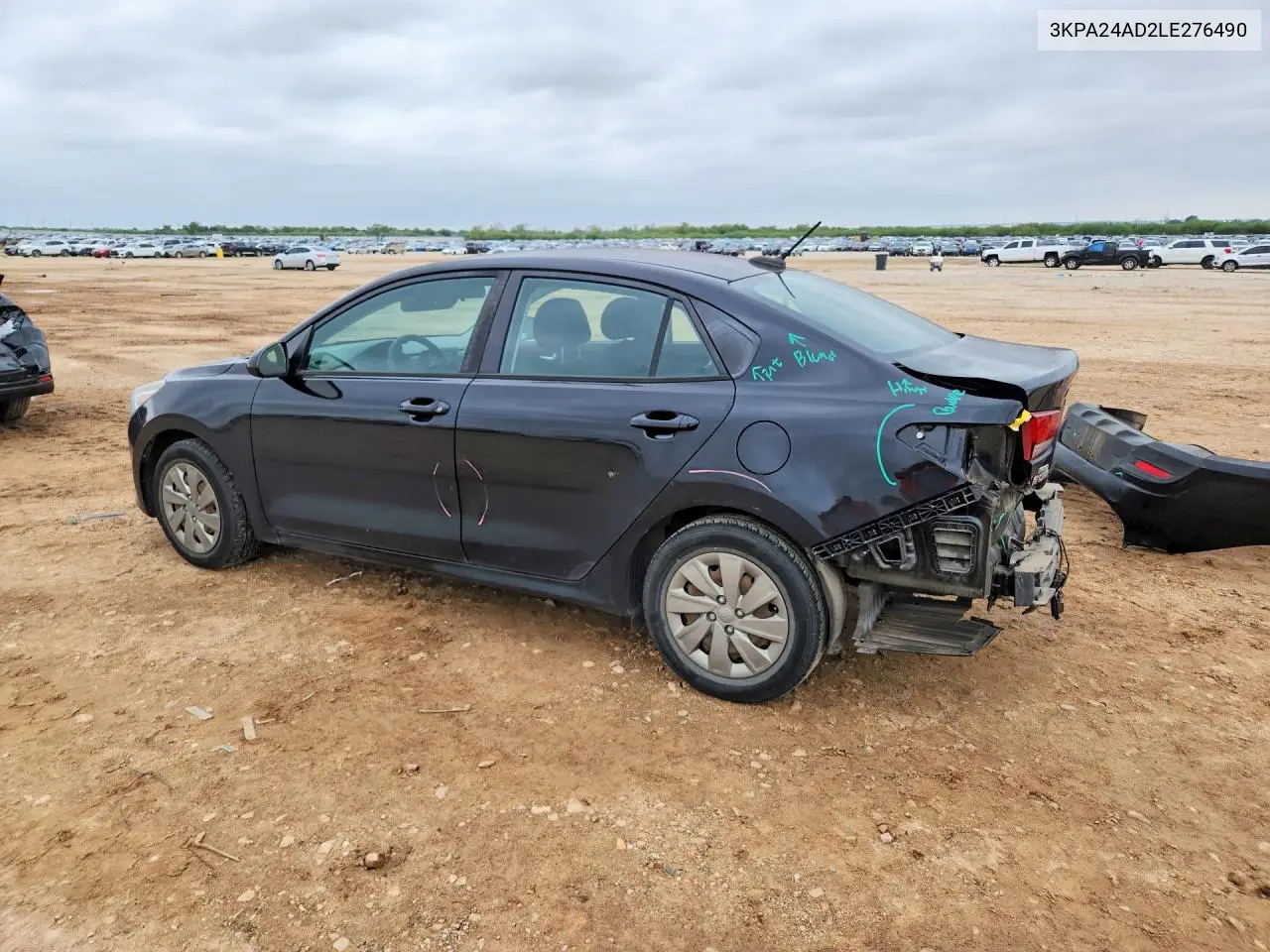2020 KIA RIO VIN 3KPA24AD2LE276490 — фото 2