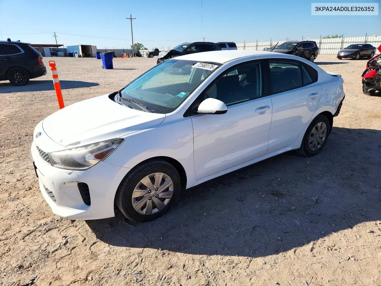 KIA RIO 2020, VIN 3KPA24AD0LE326352