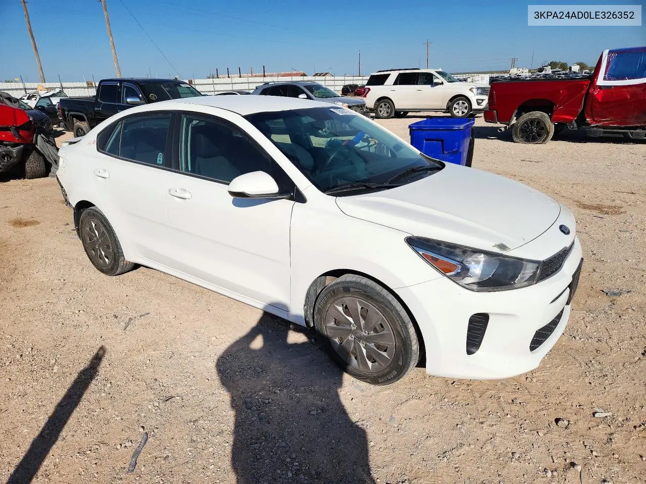 2020 KIA RIO VIN 3KPA24AD0LE326352 — фото 4