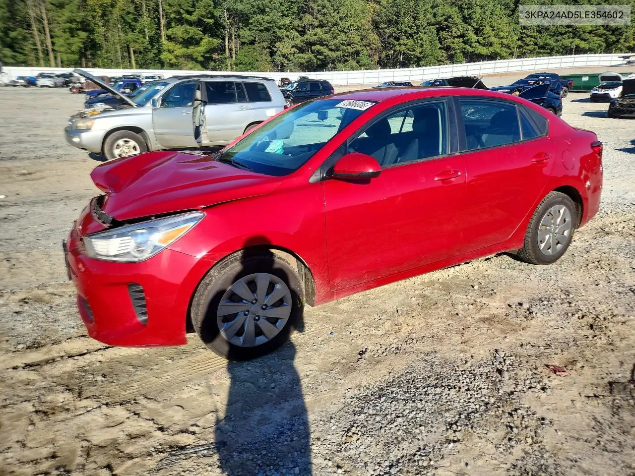 KIA RIO 2020, VIN 3KPA24AD5LE354602