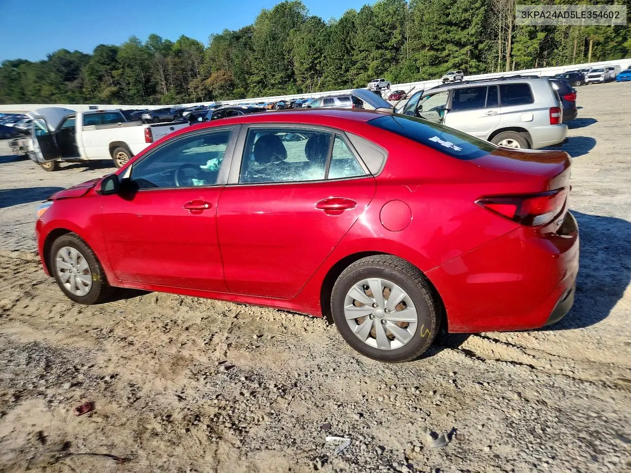 2020 KIA RIO VIN 3KPA24AD5LE354602 — фото 2