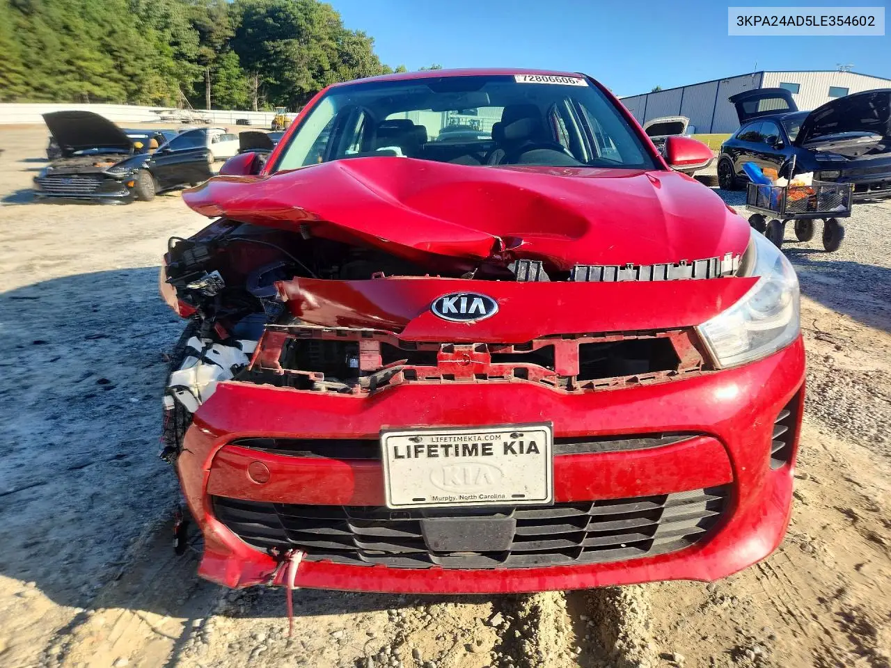 2020 KIA RIO VIN 3KPA24AD5LE354602 — фото 5