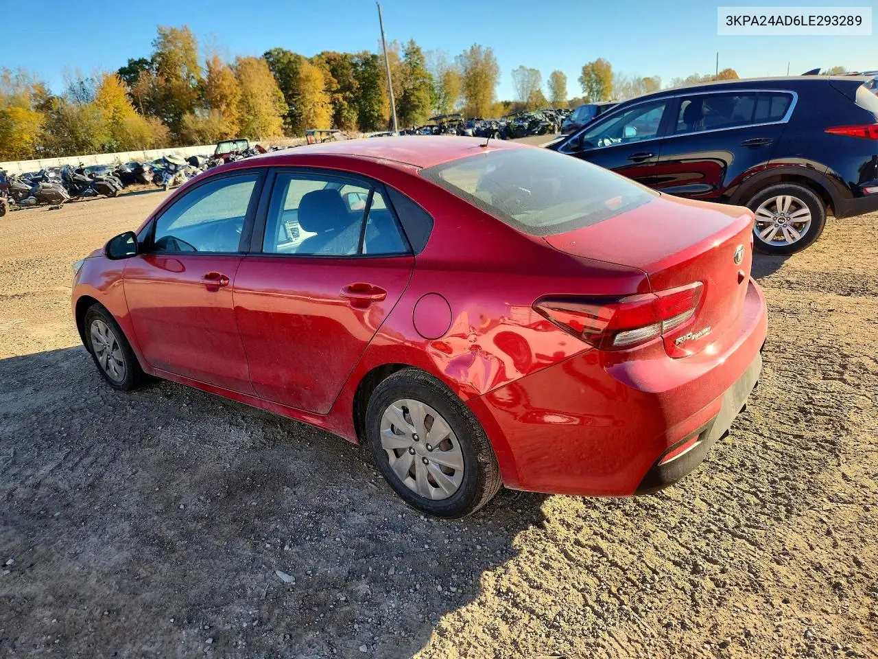 2020 KIA RIO VIN 3KPA24AD6LE293289 — фото 2