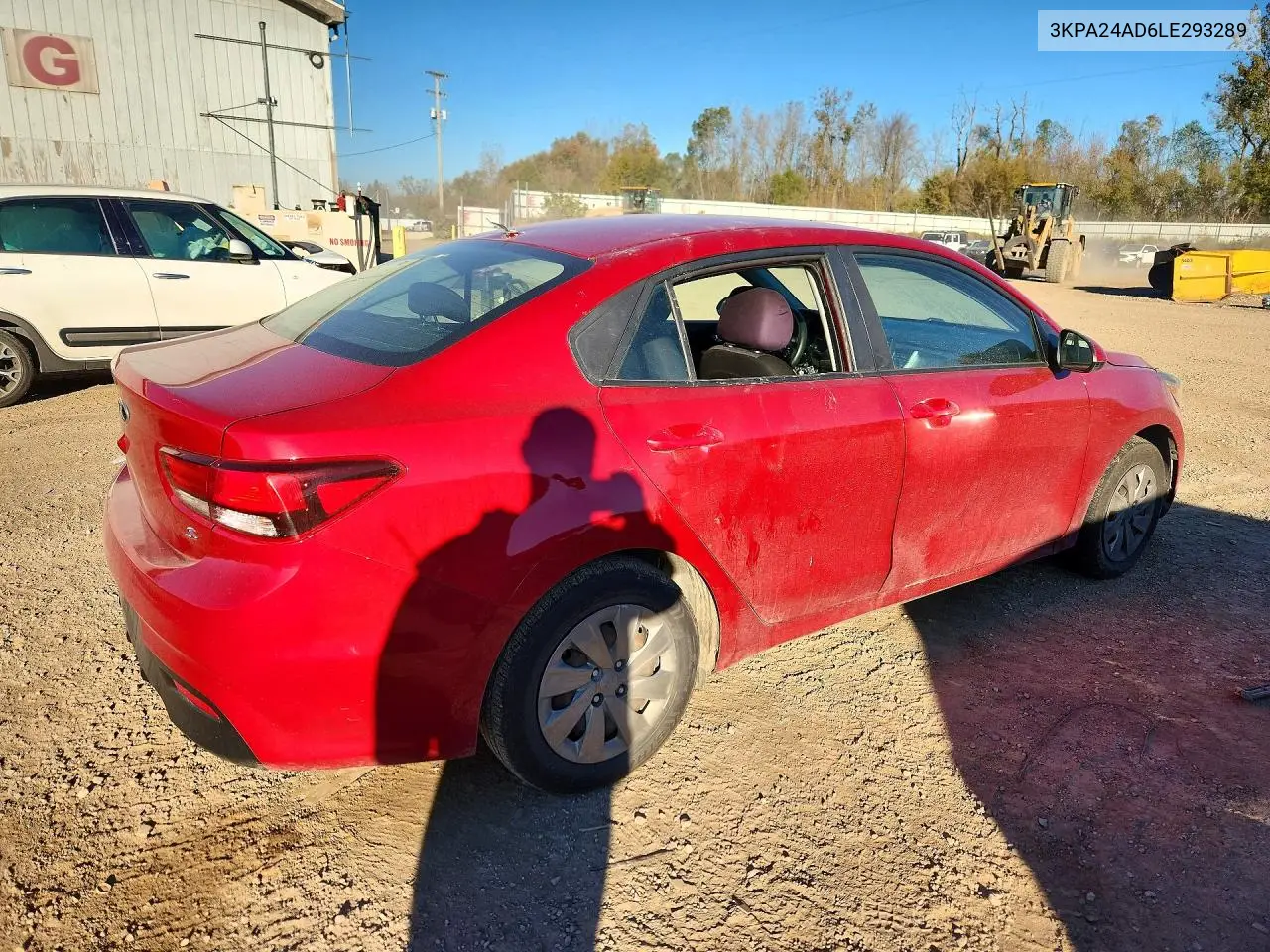2020 KIA RIO VIN 3KPA24AD6LE293289 — фото 3
