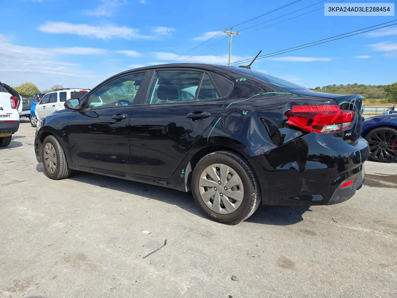 2020 KIA RIO VIN 3KPA24AD3LE288454 — фото 2