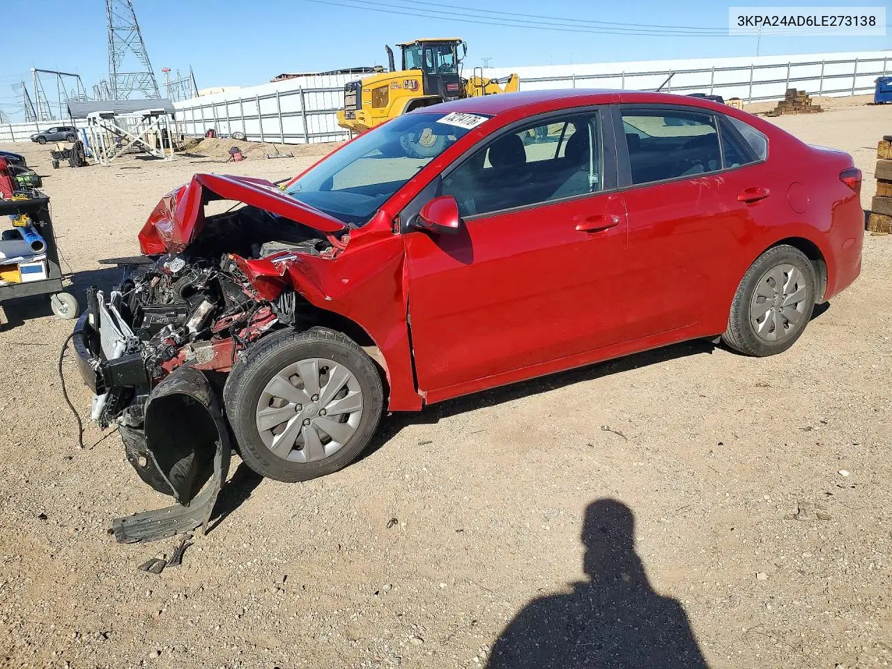 KIA RIO 2020, VIN 3KPA24AD6LE273138