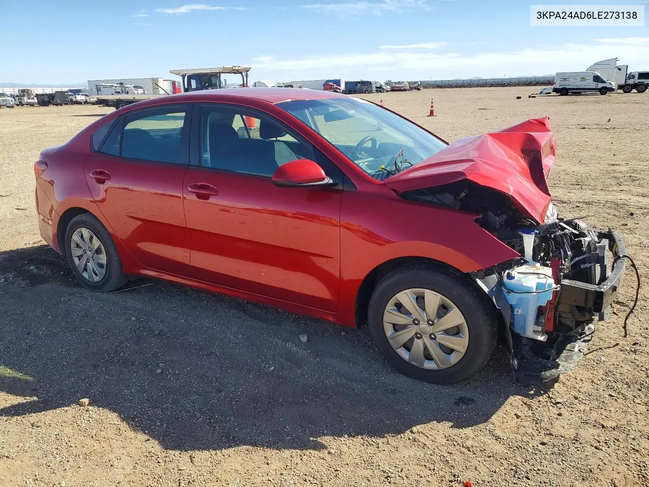 2020 KIA RIO VIN 3KPA24AD6LE273138 — фото 4