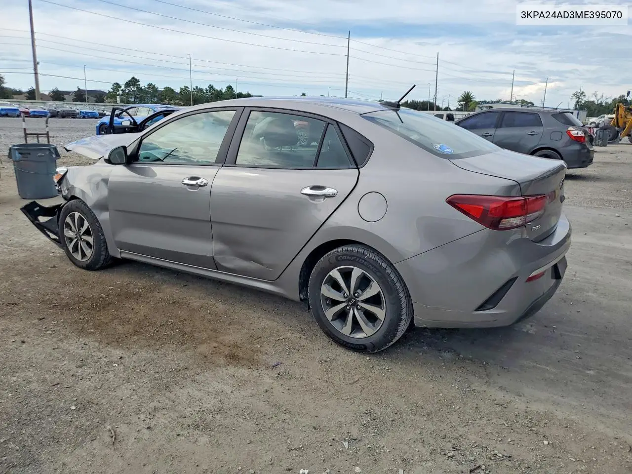 2021 KIA RIO VIN 3KPA24AD3ME395070 — фото 2