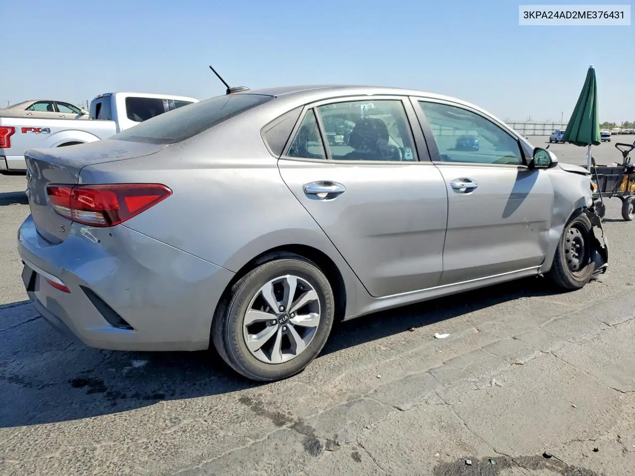 2021 KIA RIO VIN 3KPA24AD2ME376431 — фото 3