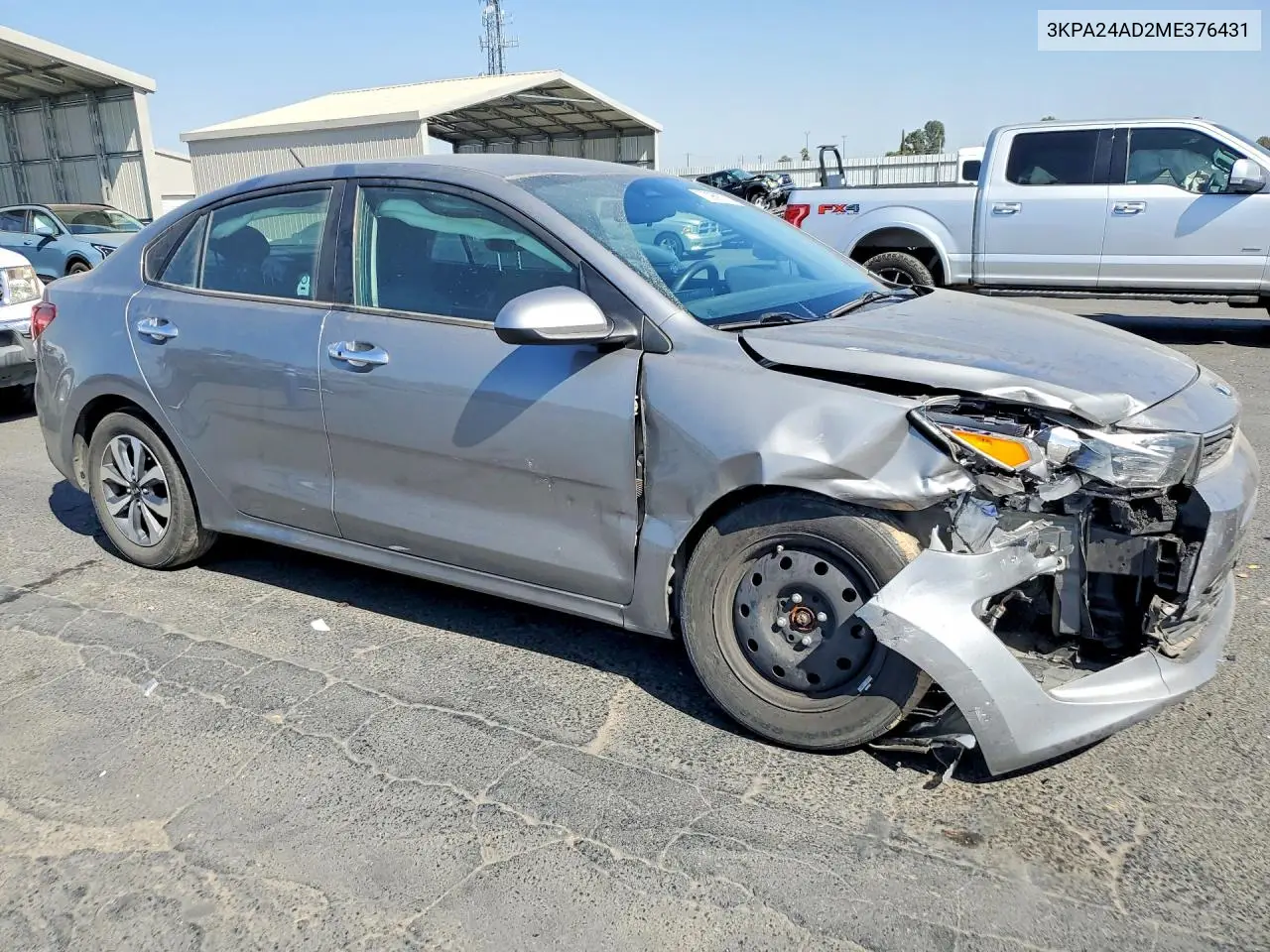 2021 KIA RIO VIN 3KPA24AD2ME376431 — фото 4