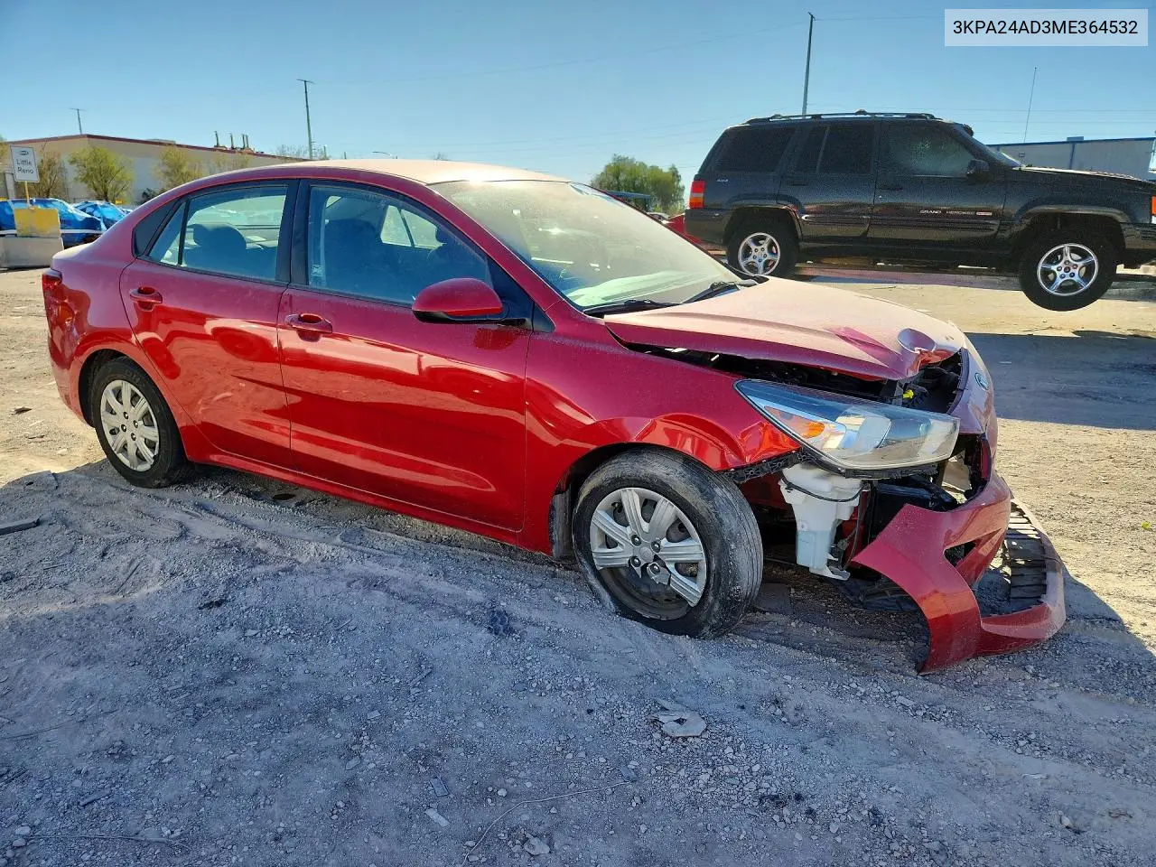2021 KIA RIO VIN 3KPA24AD3ME364532 — фото 4