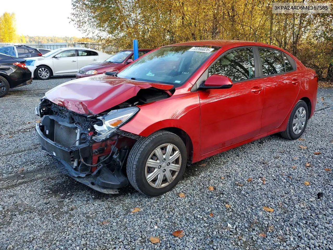 KIA RIO 2021, VIN 3KPA24AD6ME367585