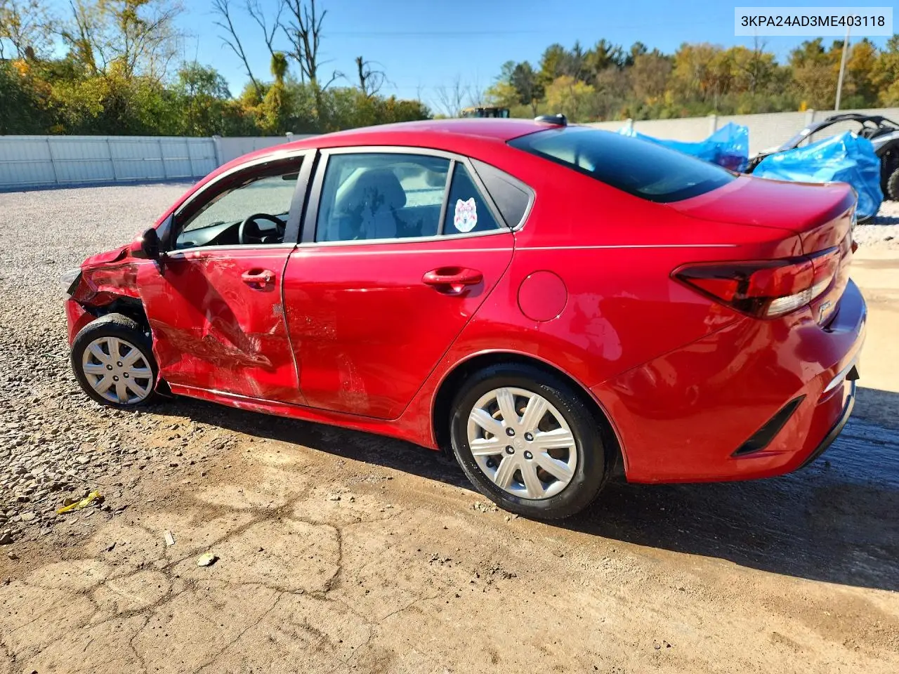 2021 KIA RIO VIN 3KPA24AD3ME403118 — фото 2