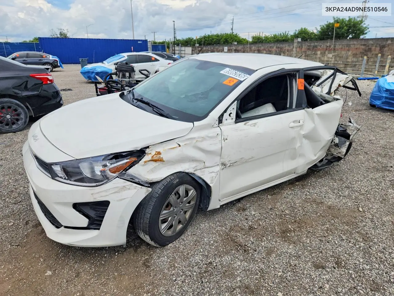KIA RIO 2022, VIN 3KPA24AD9NE510546