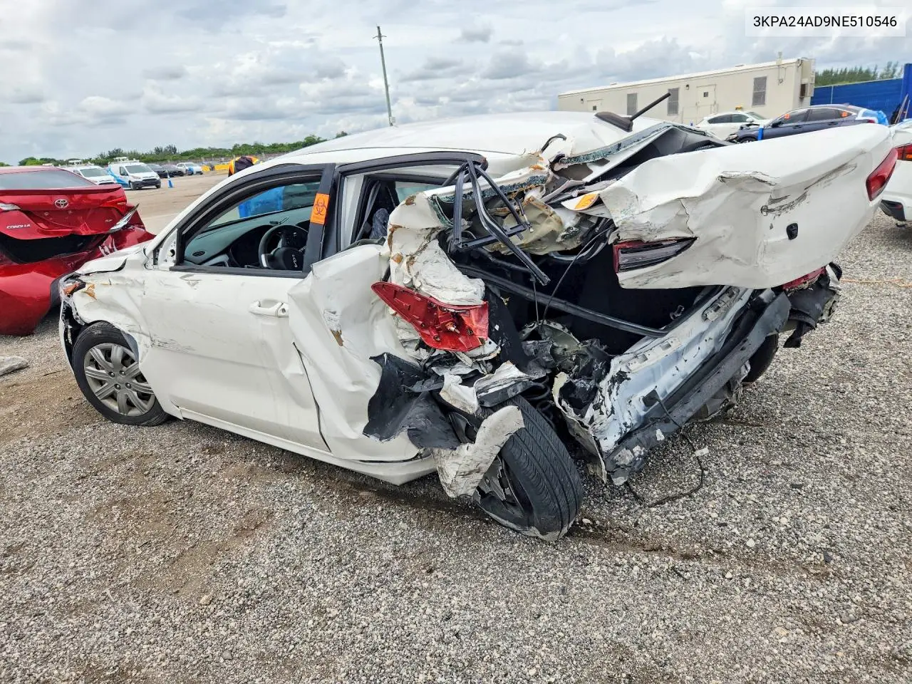 2022 KIA RIO VIN 3KPA24AD9NE510546 — фото 2