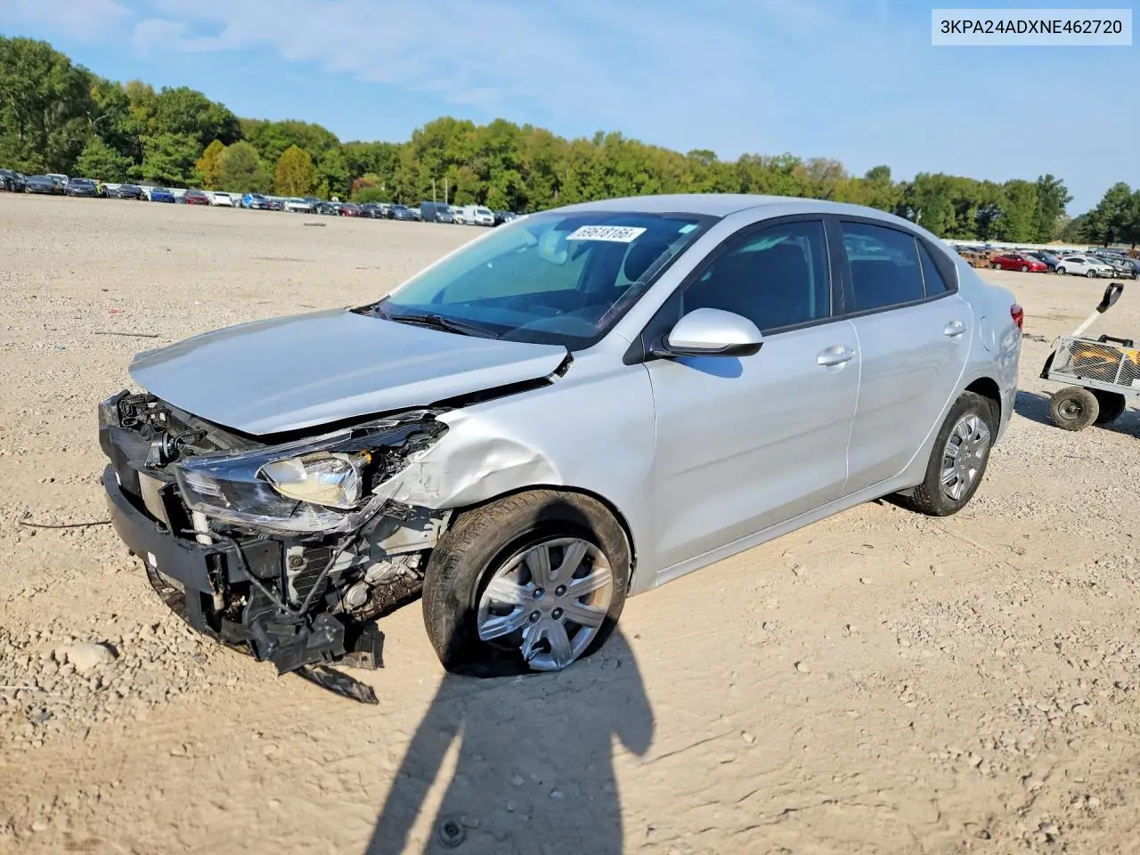 KIA RIO 2022, VIN 3KPA24ADXNE462720