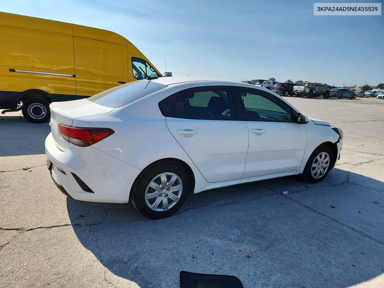 2022 KIA RIO VIN 3KPA24AD9NE435539 — фото 3