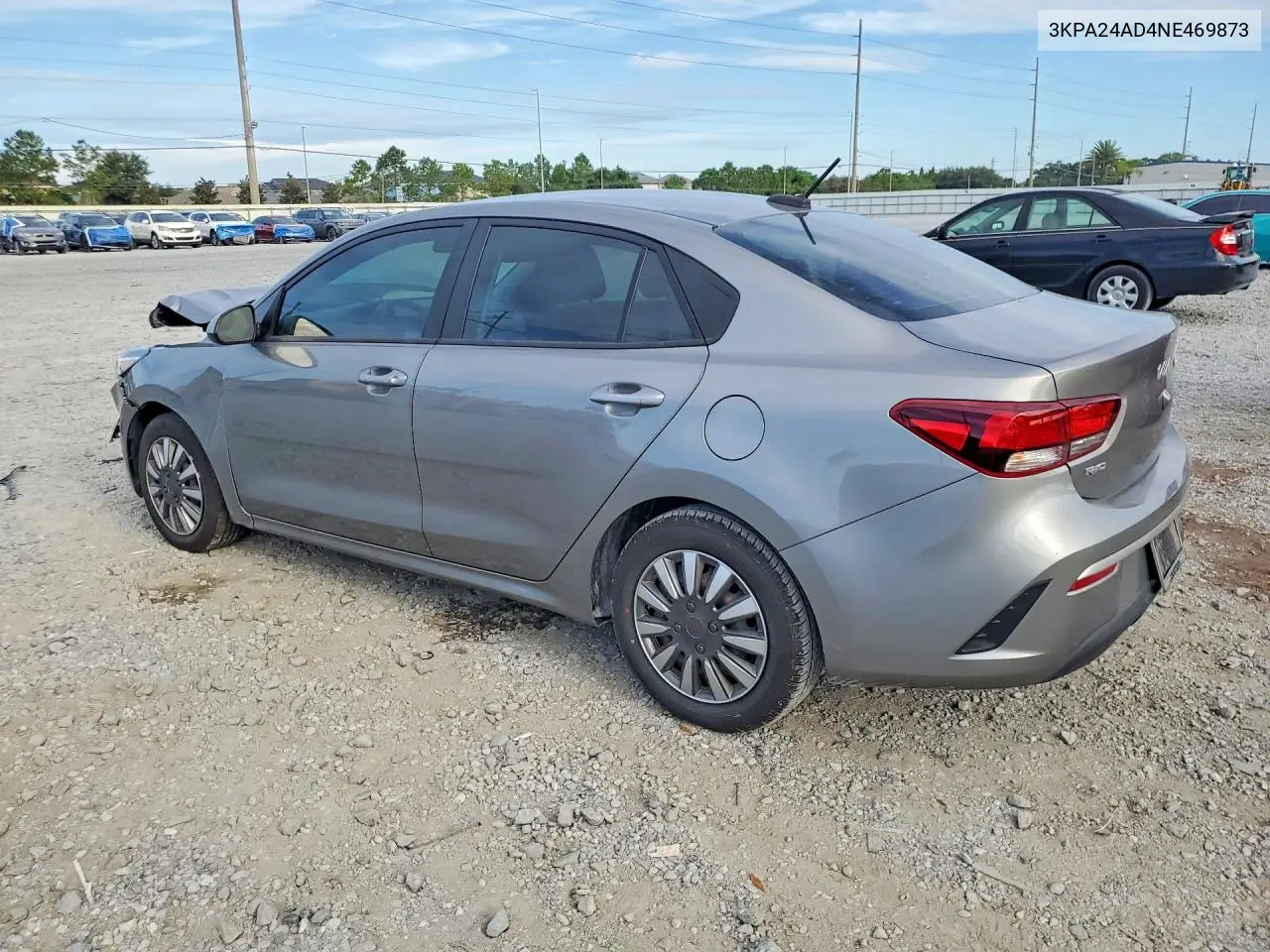 2022 KIA RIO VIN 3KPA24AD4NE469873 — фото 2