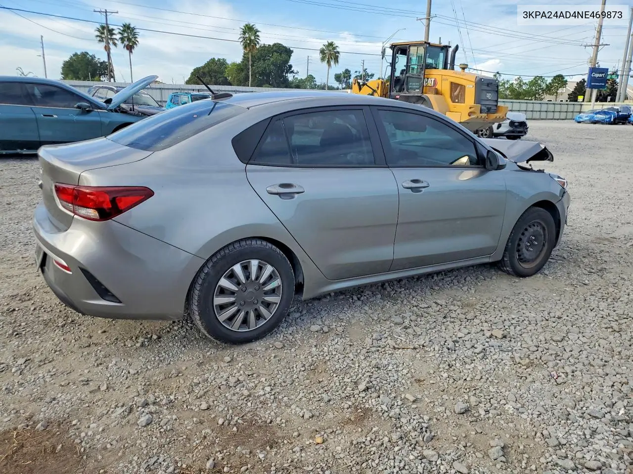 2022 KIA RIO VIN 3KPA24AD4NE469873 — фото 3