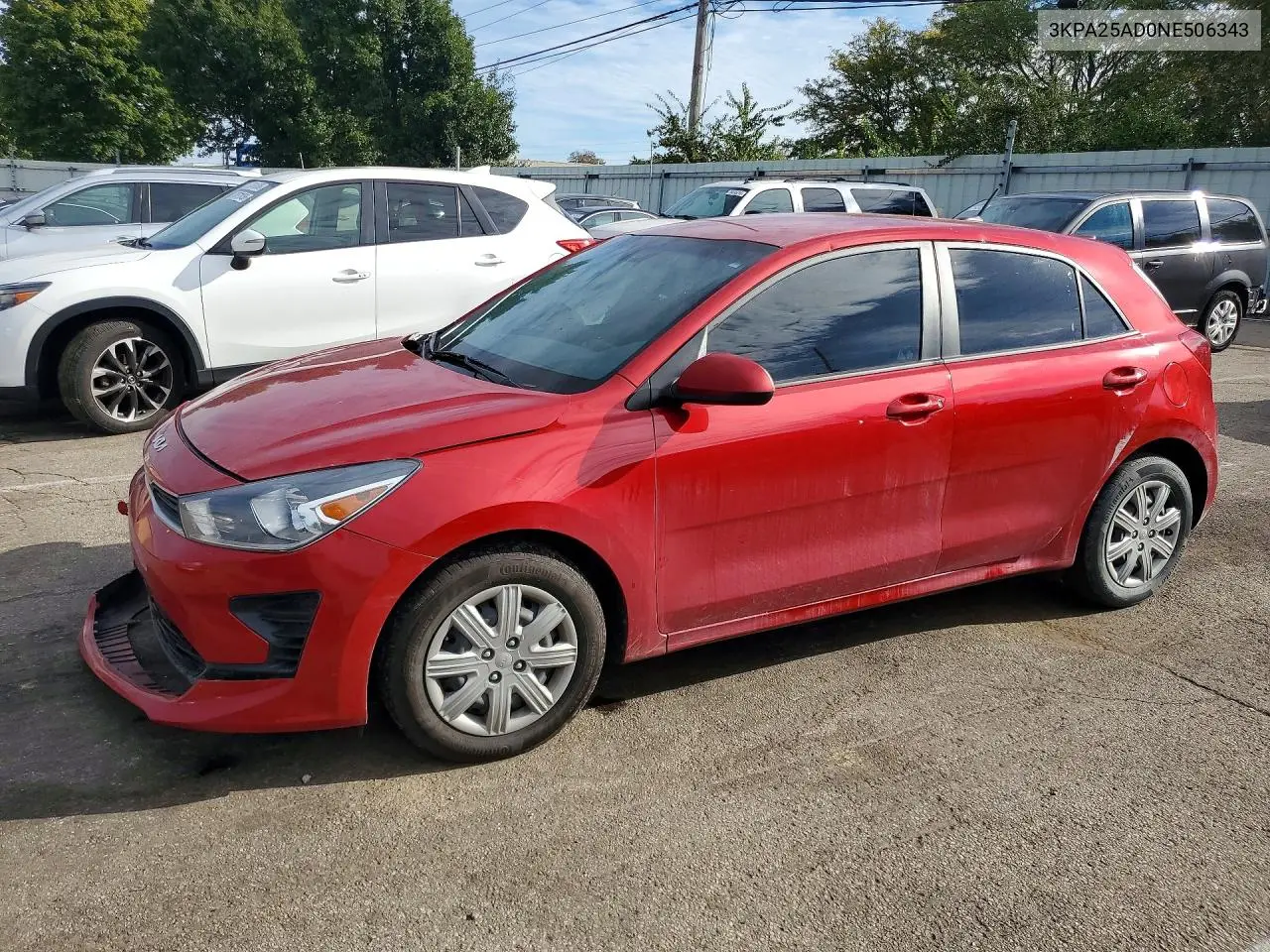 KIA RIO 2022, VIN 3KPA25AD0NE506343
