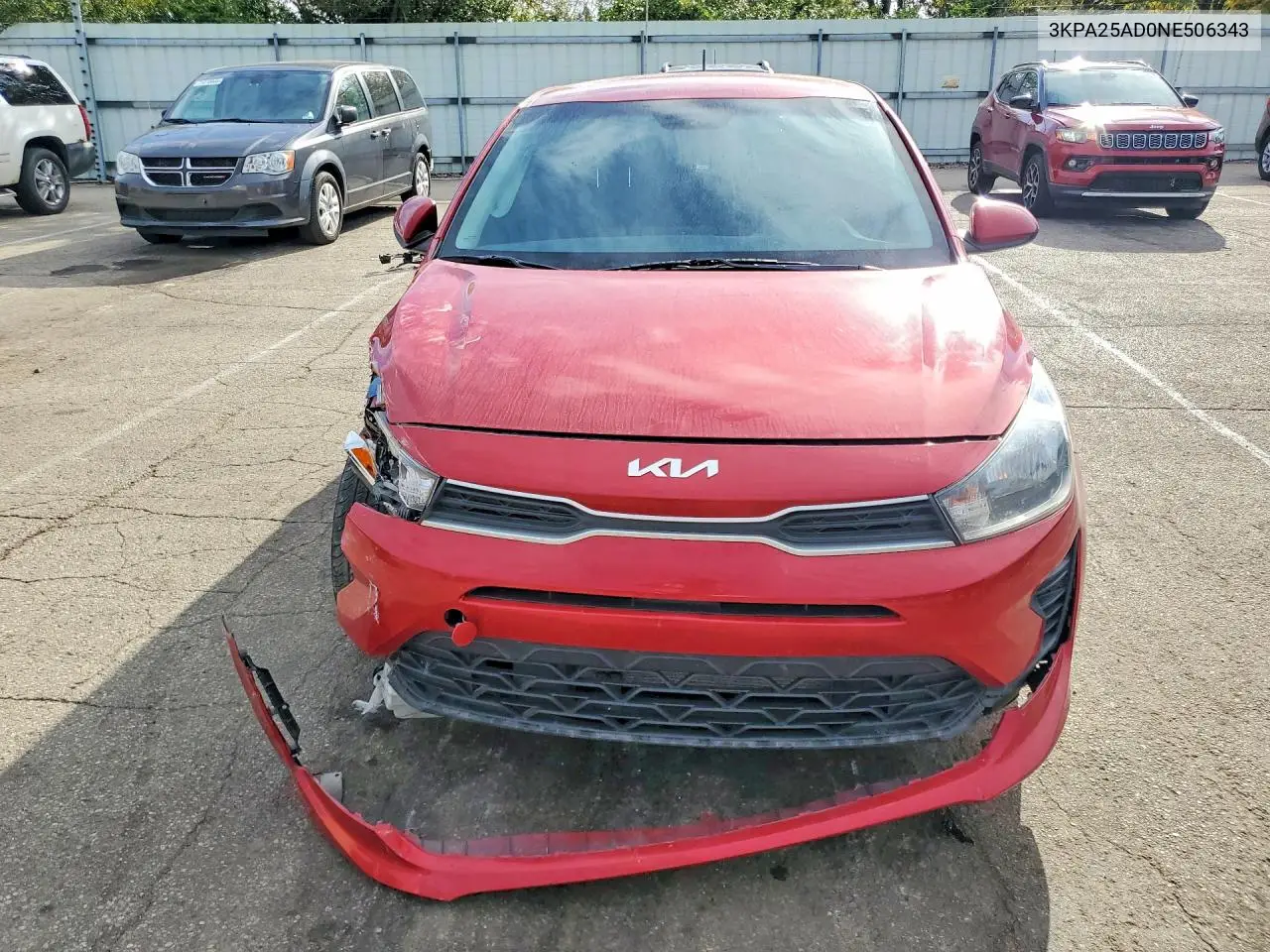 2022 KIA RIO VIN 3KPA25AD0NE506343 — фото 5