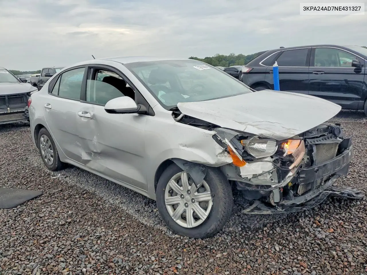 2022 KIA RIO VIN 3KPA24AD7NE431327 — фото 4