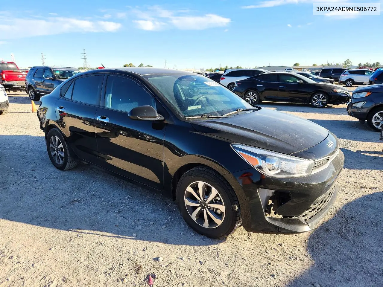 2022 KIA RIO VIN 3KPA24AD9NE506772 — фото 4