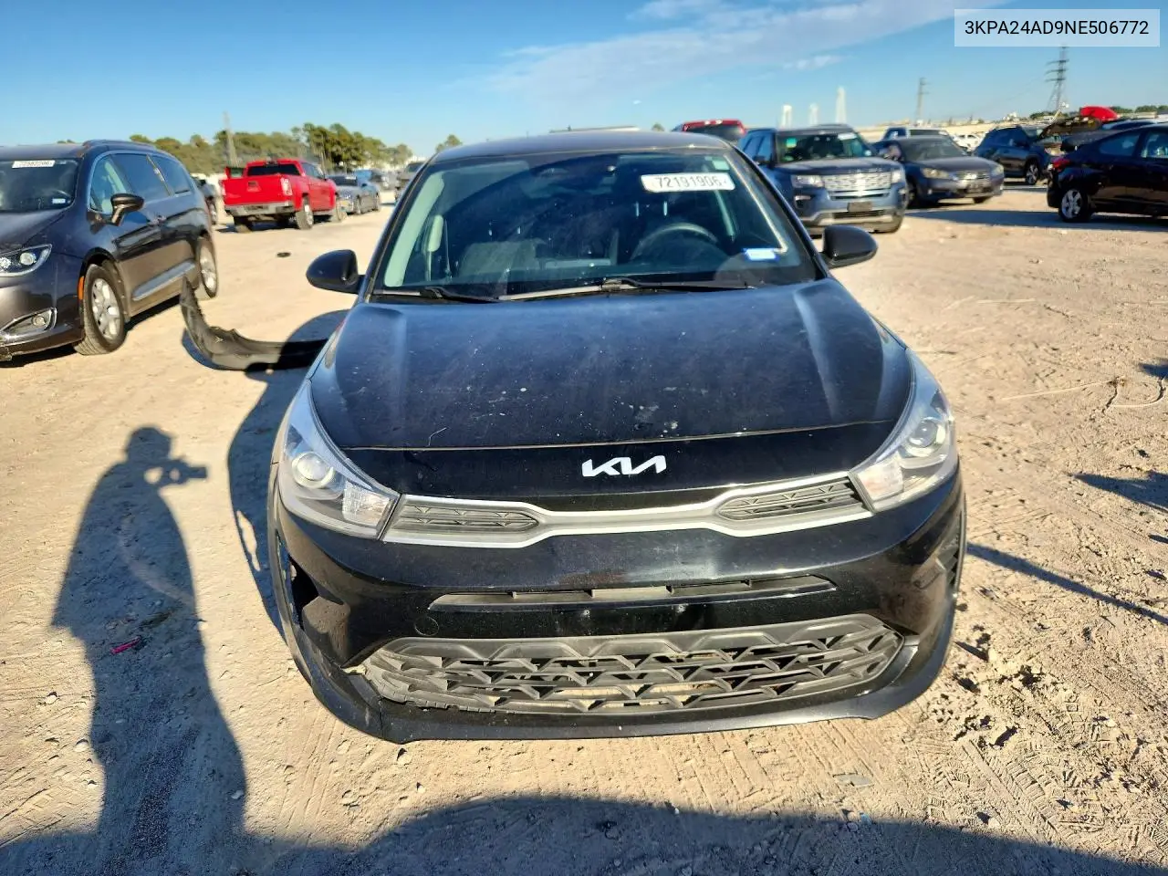 2022 KIA RIO VIN 3KPA24AD9NE506772 — фото 5