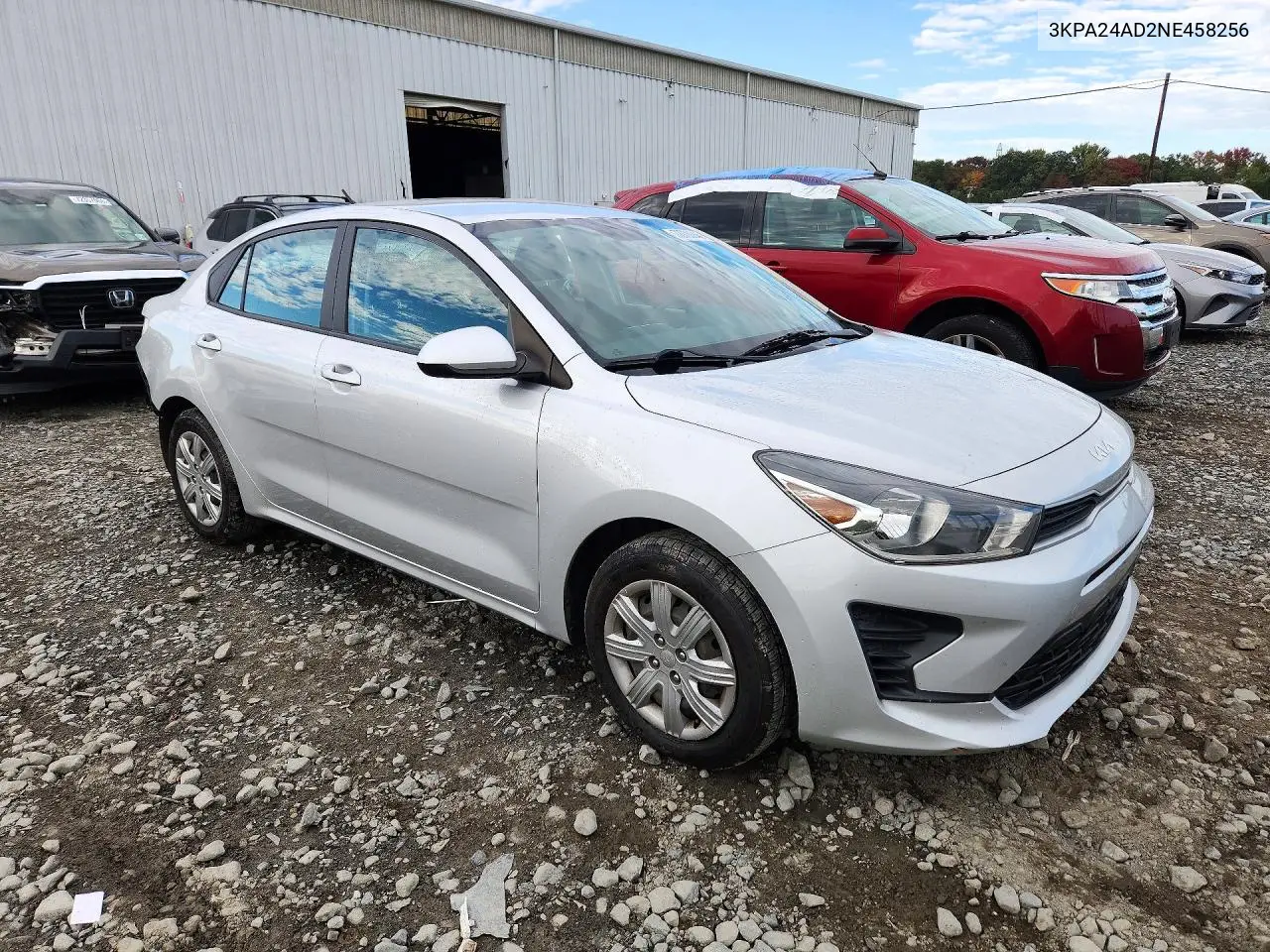 2022 KIA RIO VIN 3KPA24AD2NE458256 — фото 4
