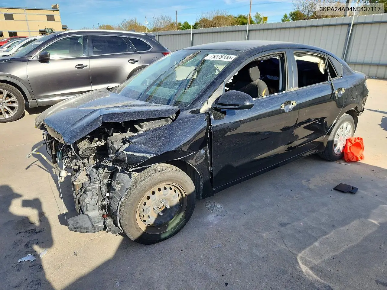 KIA RIO 2022, VIN 3KPA24AD4NE437117