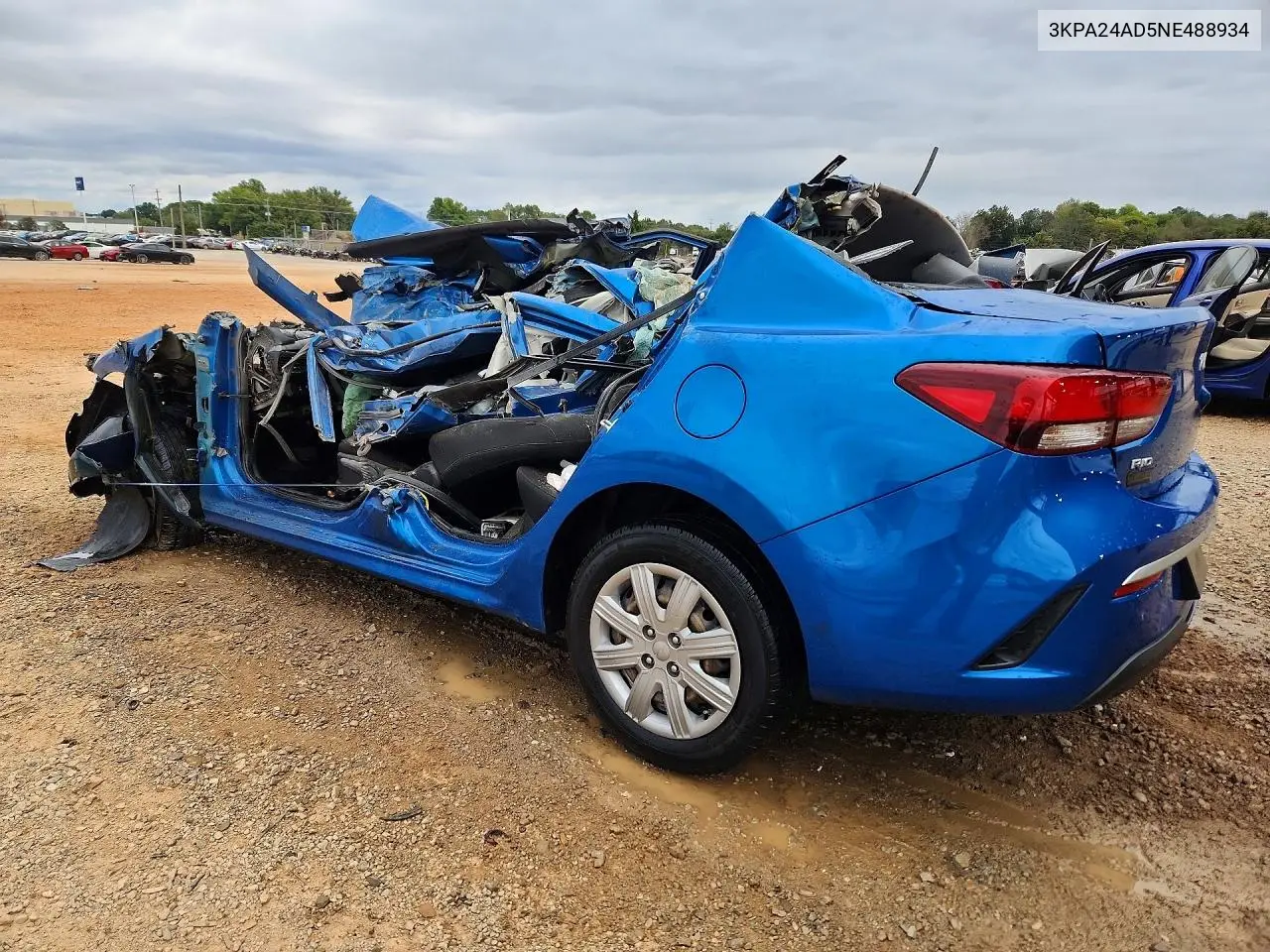 2022 KIA RIO VIN 3KPA24AD5NE488934 — фото 2