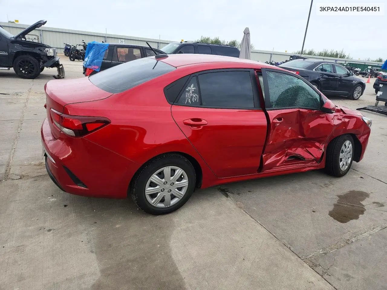 2023 KIA RIO VIN 3KPA24AD1PE540451 — фото 3