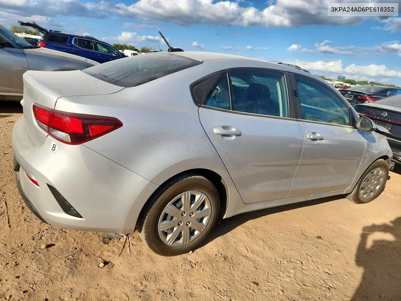 2023 KIA RIO VIN 3KPA24AD6PE618352 — фото 3