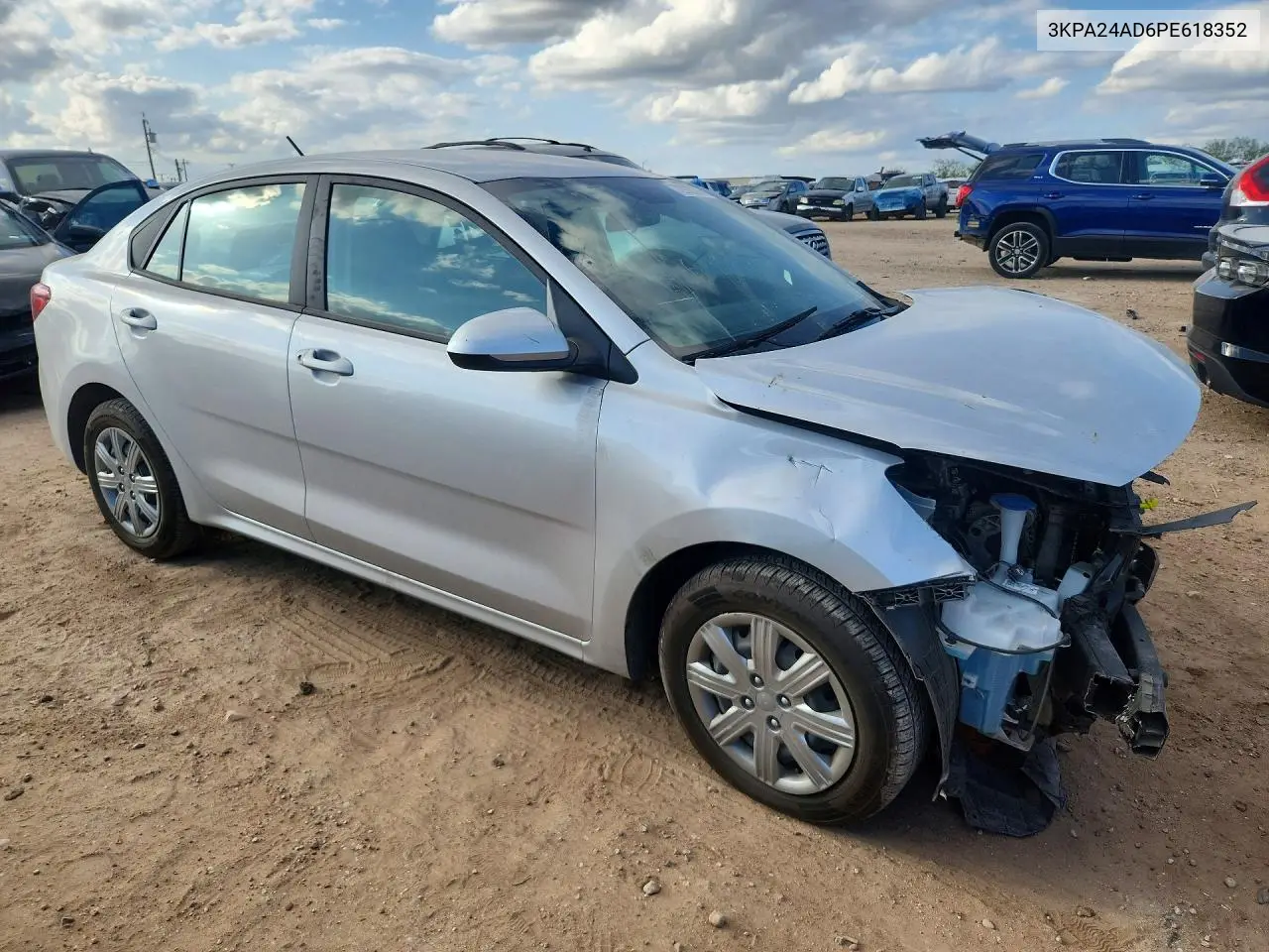 2023 KIA RIO VIN 3KPA24AD6PE618352 — фото 4