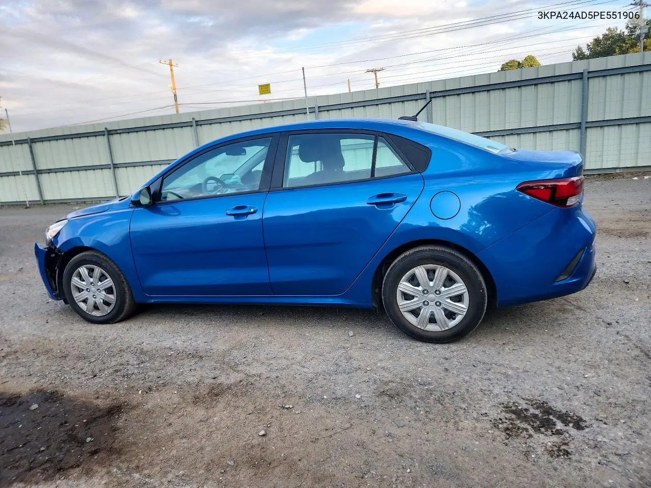 2023 KIA RIO VIN 3KPA24AD5PE551906 — фото 2