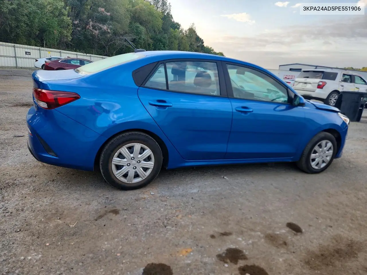 2023 KIA RIO VIN 3KPA24AD5PE551906 — фото 3