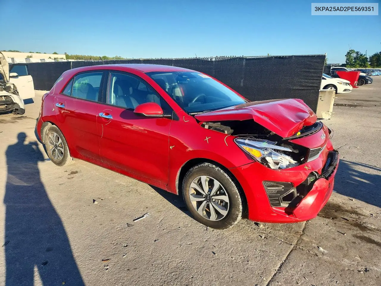 2023 KIA RIO VIN 3KPA25AD2PE569351 — фото 4