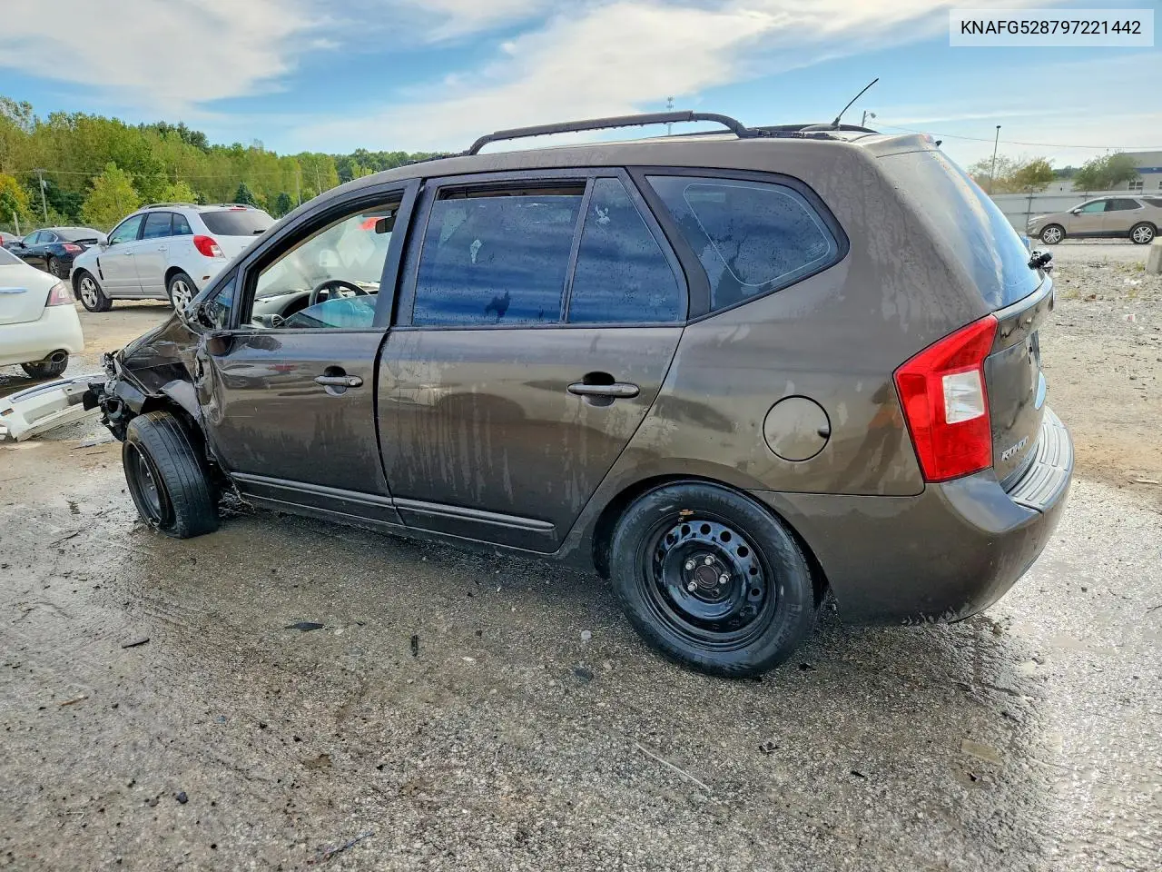 2009 KIA RONDO VIN KNAFG528797221442 — фото 2