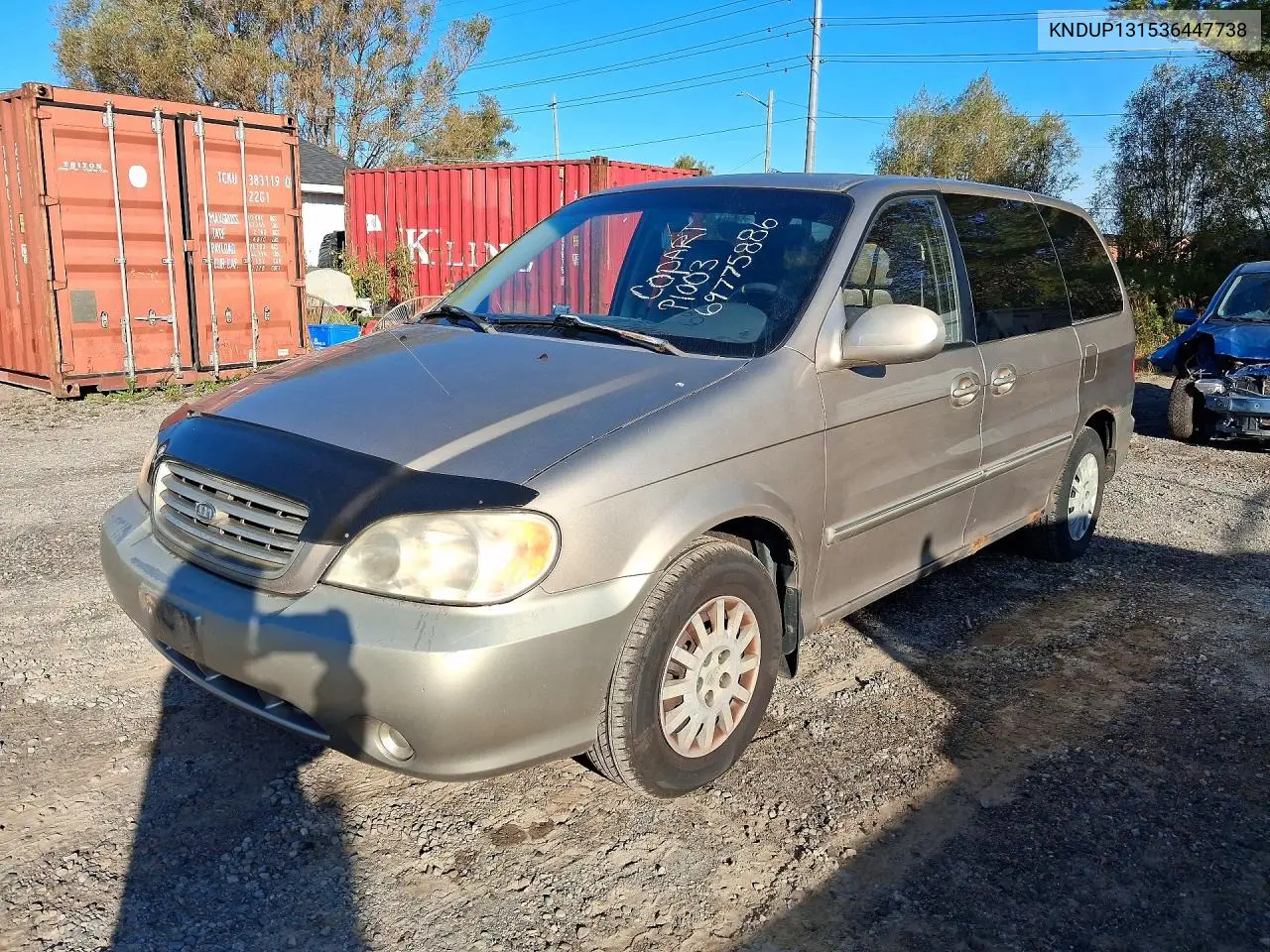 KIA SEDONA 2003, VIN KNDUP131536447738