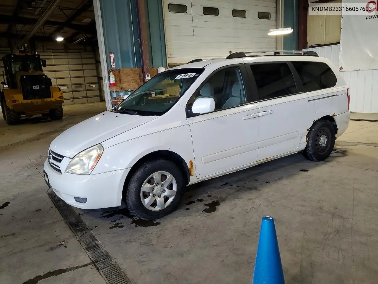 KIA SEDONA 2006, VIN KNDMB233166057603