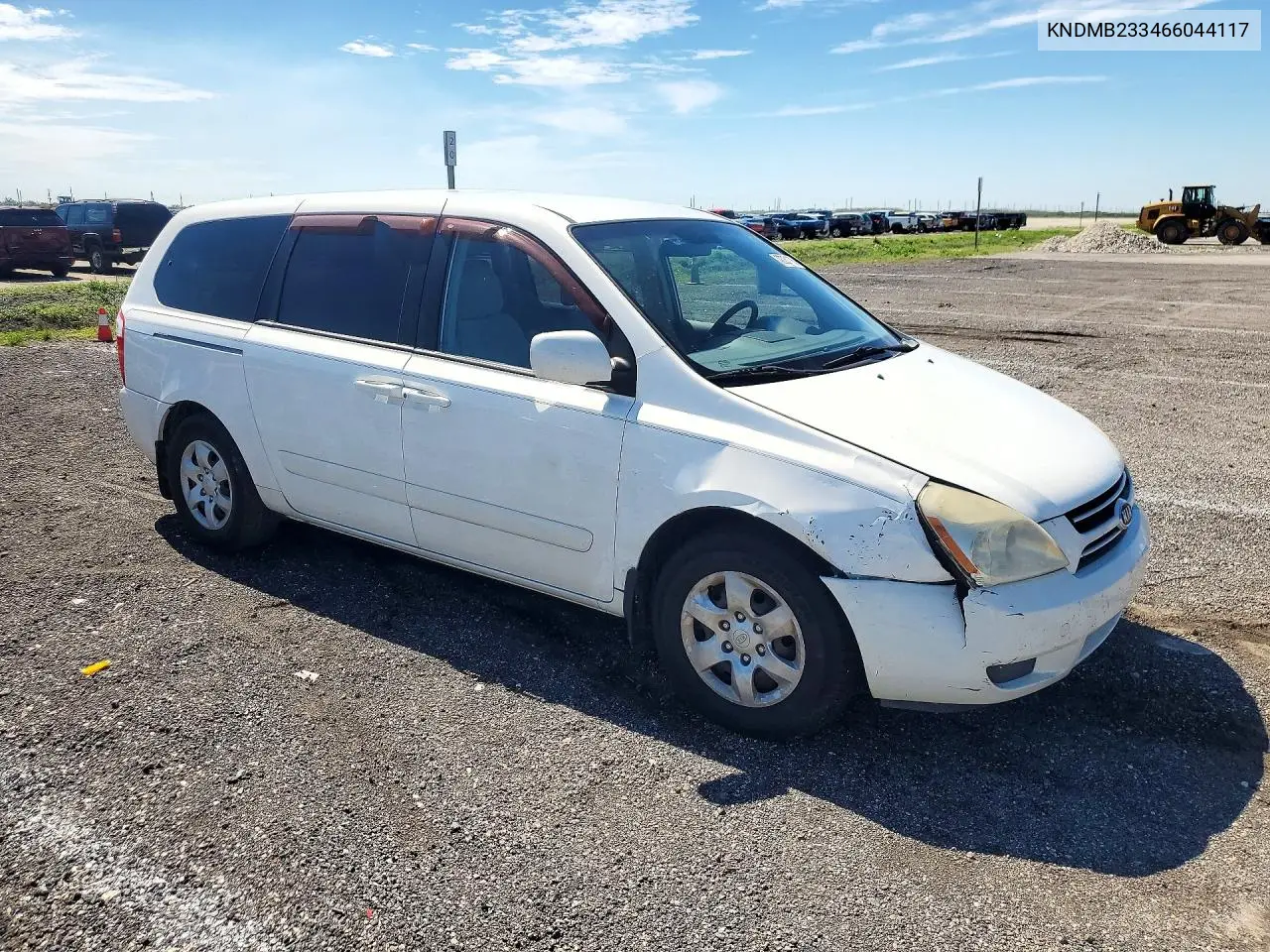 2006 KIA SEDONA VIN KNDMB233466044117 — фото 4