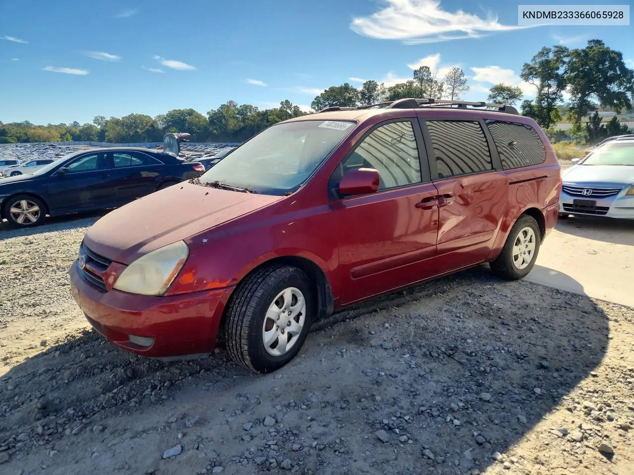 KIA SEDONA 2006, VIN KNDMB233366065928