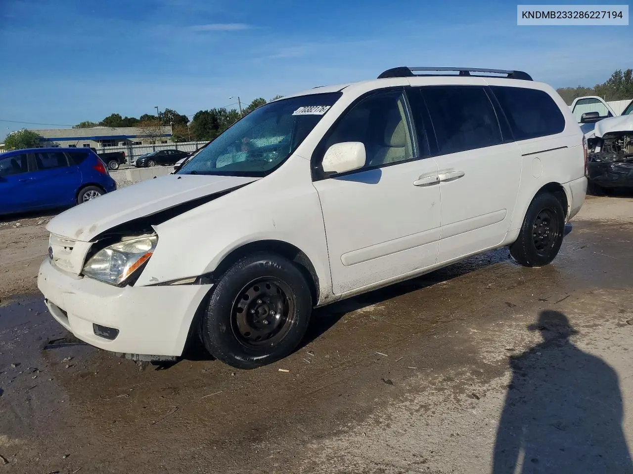 KIA SEDONA 2008, VIN KNDMB233286227194