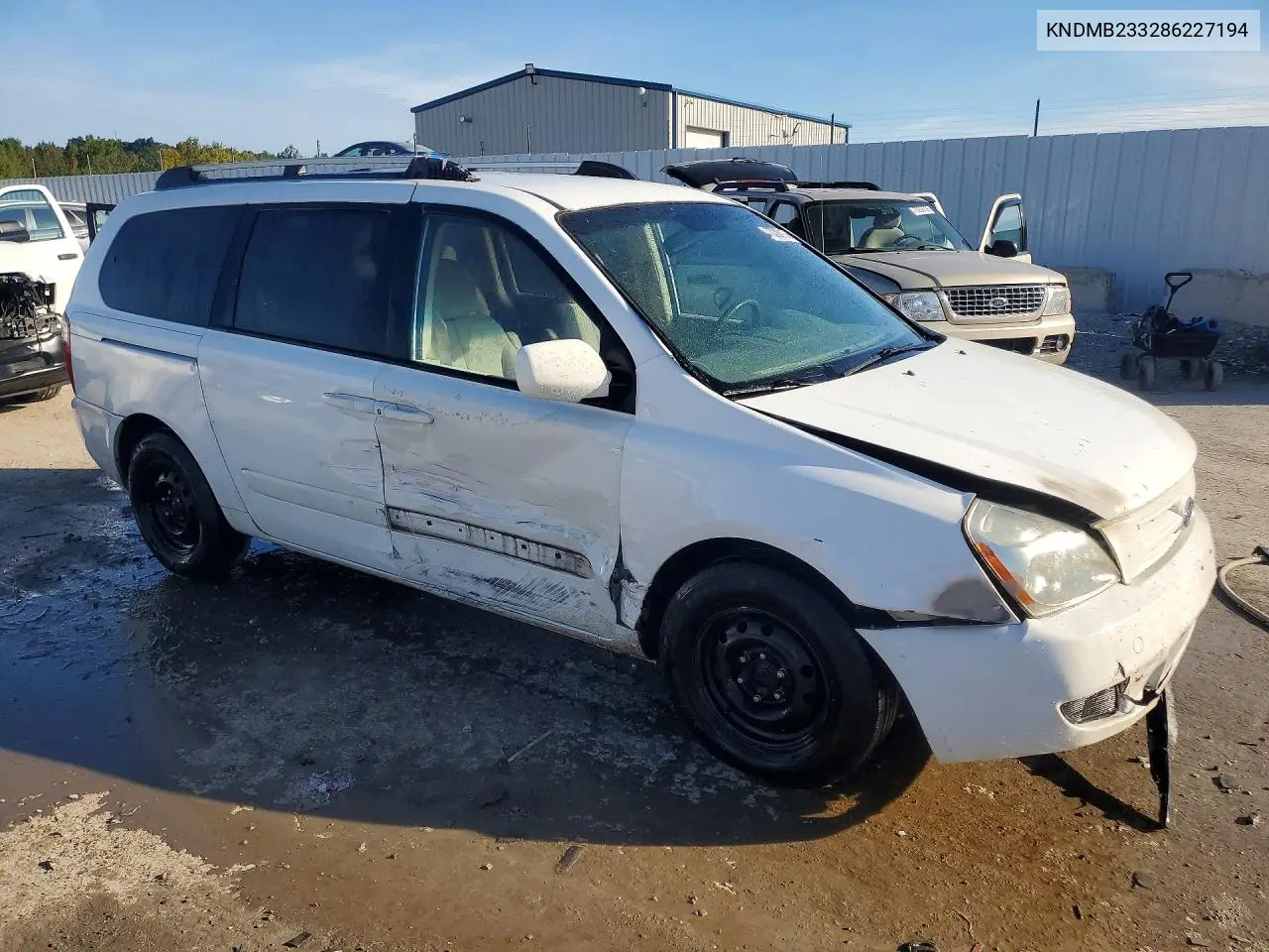2008 KIA SEDONA VIN KNDMB233286227194 — фото 4