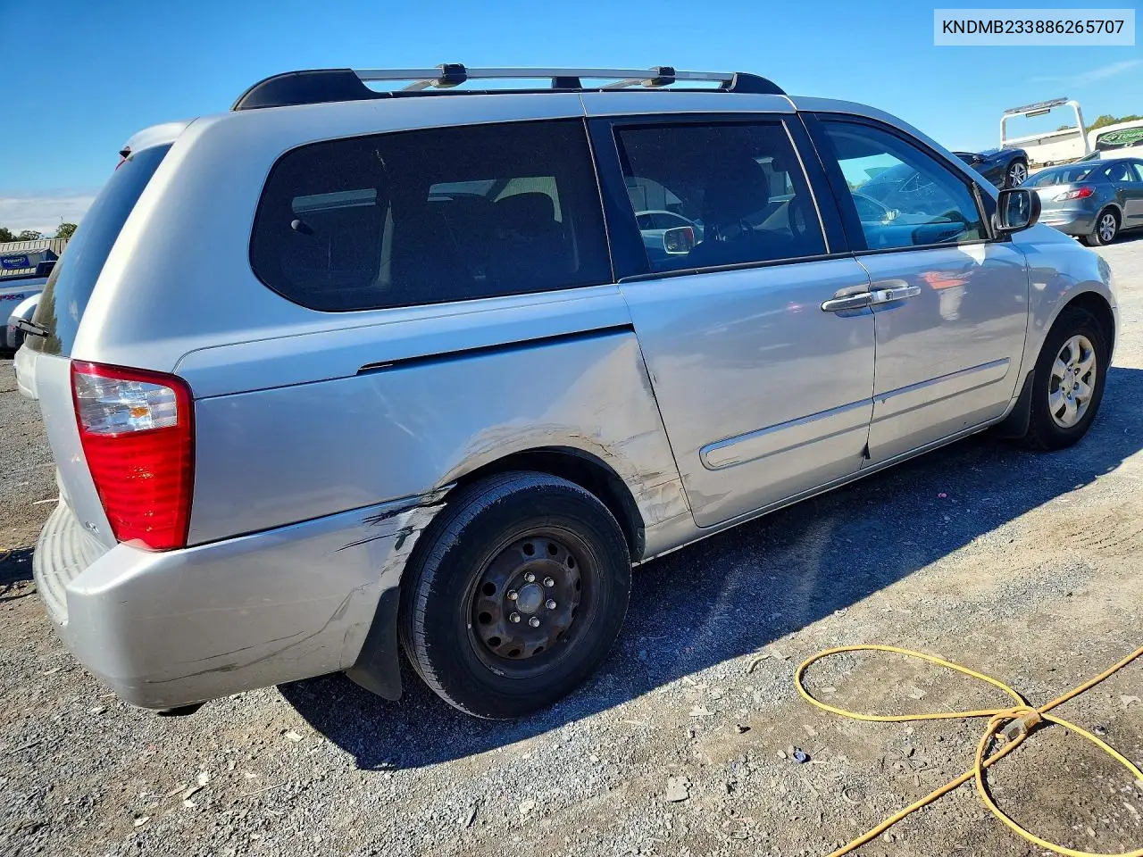 2008 KIA SEDONA VIN KNDMB233886265707 — фото 3