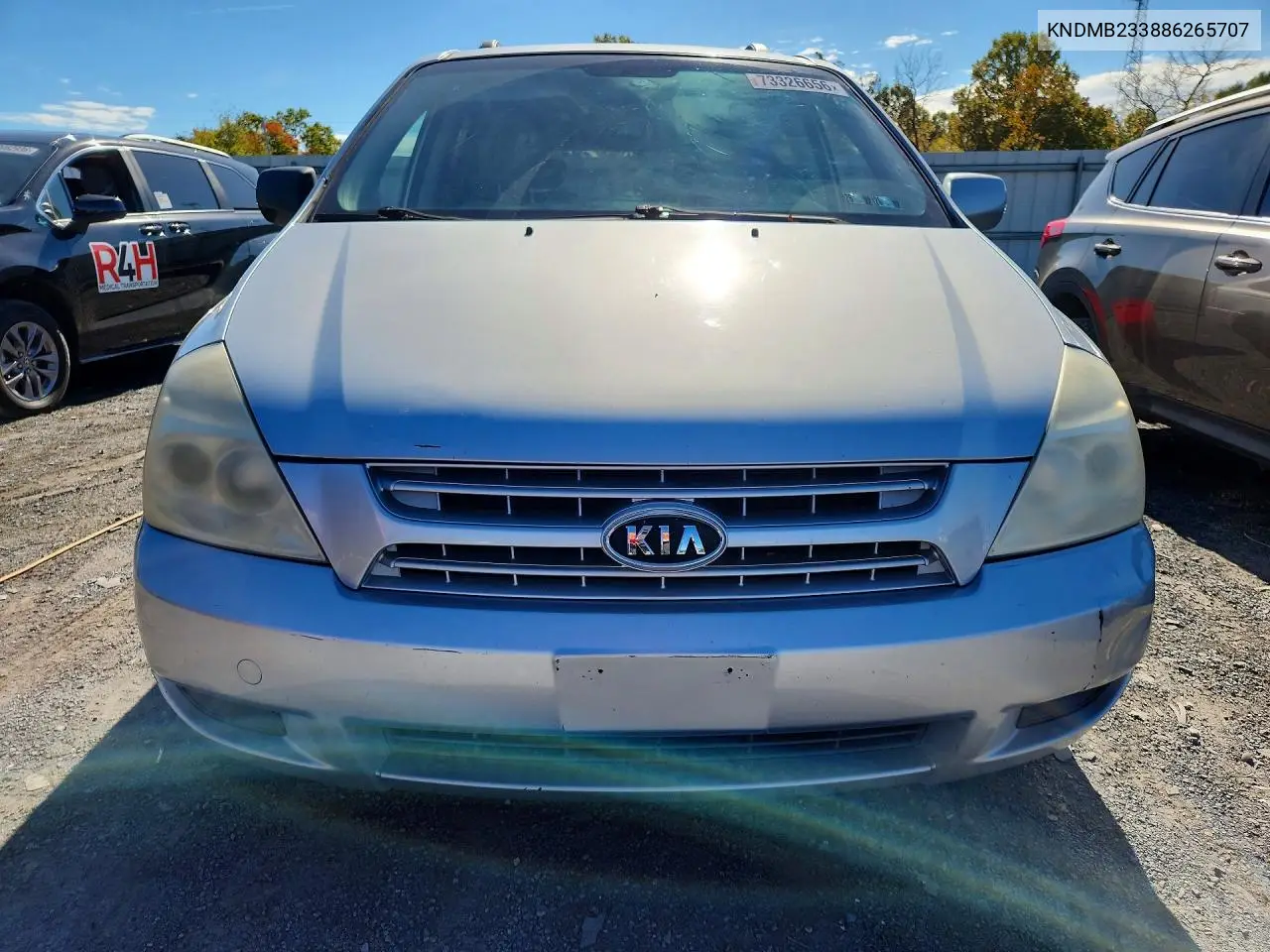 2008 KIA SEDONA VIN KNDMB233886265707 — фото 5